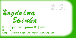 magdolna spinka business card